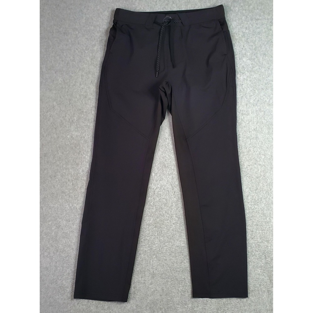 HYLETE Track Pants Tag Size 32 Fits 30x31 Black Drawstring Waist‎ Gym